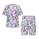 thumbnail image 1 of Balery Eiffel Tower and Hearts Conjunto de Pijama Infantil de Manga Corta con Estampado – Ropa de Dormir de Algodón Suave-3X-Large, 1 of 6