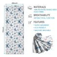 thumbnail image 2 of 70x26 Inch Yoga Towel, Sweat Absorbent Non-Slip Mat for Hot Yoga, Pilates & Fitness,Butterfly Floral Leaf White Pattern, 2 of 5