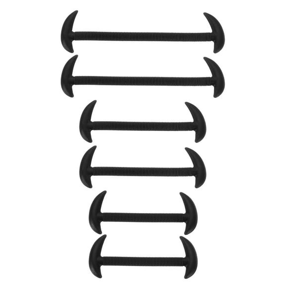 24Pack No Tie Shoelaces,  Silicone Slip on Elastic Dress Shoe Laces, Black