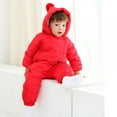 thumbnail image 5 of Bangus Combinaison d'Hiver Bébé une Pièce avec Capuche Gants Zippés Combinaison Rembourrée pour Tout-Petit, 5 of 5