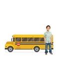 thumbnail image 3 of Cardboard People School Bus Cardboard Cutout Standup, 3 of 3