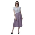 thumbnail image 2 of Moomaya Womens Below Knee Length A-Line Skirt Front Button Casual Skirt w/ Pockets, 2 of 6