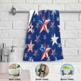 thumbnail image 4 of Watercolor Memorial Day Hand Towels 2 PCS, USA Flag Star Kitchen Towel Ultra Soft and Highly Absorbent,Decorative Fingertip Face Towel for Bathroom Hotel, 28.3"x14.4", 4 of 4