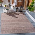 thumbnail image 2 of SAFAVIEH Courtyard Altan Geometric Indoor/Outdoor Area Rug, Grey/Brown, 8' x 10', 2 of 13