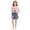 Pink, variant on Summer Outfits for Girls Size 2-3Y Cartoon Cow Print Short Sleeve Top and Denim Skirt Comfortable 2 Piece Girl Clothes