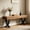 Brown, variant on Fnova 55" Entryway Bench, Farmhouse Long Shoe Bench, Backless Wooden Seat for 2-3, End of Bed Stool with Metal X-Shaped Legs, Kitchen Table Seat Dining Seat for Entryway, Hallway, Living Room