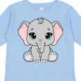 thumbnail image 4 of Inktastic Cute Gray Elephant Boys or Girls Long Sleeve Toddler T-Shirt, 4 of 5