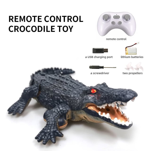MesaSe 2.4 GHz Remote Control Alligator RC Boats for Adults Kids Rechargeable Crocodile Boat Lake & Pool Toy