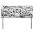 thumbnail image 3 of Octopus Headboard, Kraken Octopus in the Sea Mandala Style Pattern Tentacles Marine, Upholstered Decorative Metal Bed Headboard with Memory Foam, Full Size, Black White, by Ambesonne, 3 of 4