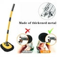 thumbnail image 5 of 15° Curved Car Cleaning Brush With Telescopic Handle 43" Aluminum Alloy Long Rod Wash Mop For Washing Van Truck Boat RV Roof Soft Head Duster Clean Product Not Hur, 5 of 8
