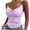 Purple, variant on LEAVINGSUO Ladies Tops Womens Blouses Fashion Sexy Casual Women Sleeveless Camis V-Neck Ladies Tops Slim Vest Black XL