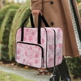 thumbnail image 3 of ZIATUBLE Cherry Blossom Sewing Machine Carrying Case Soft Carry Case with Storage Pockets and Handles Large Capacity Padded Storage Bag with 4 Bottom Rubber Pads Carry Tote Bag, 3 of 7