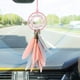 thumbnail image 1 of Atrapasueños hecho a mano, atrapasueños, pluma gris, adorno para colgar en la pared, interior del coche, espejo retrovisor, colgante para coche, colgante (rosa) JAMW Sencillez, 1 of 5
