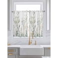 thumbnail image 2 of Tier Curtains 45 Inches Long, Sage Green Trees Window Treatment Curtain Drapes, Green Eucalyptus Leaves Small Curtain Drapes for Bathroom Laundry Room, 27.5"x45", 2 Panels, 2 of 7