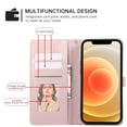 thumbnail image 2 of Dteck for iPhone 15 Plus Flip Wallet Case,Magnetic Leather Card Slots Pattern Case Shockproof TPU Kickstand Full Body Protection Cover with Wrist Strap for iPhone 15 Plus,Rosegold, 2 of 9