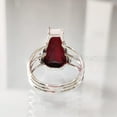 thumbnail image 6 of Coffin Red Garnet Ring, Natural Garnet Ring, January Birthstone, Womens Ring, Coffin Ring, 925 Sterling Silver, Christmas, Handmade, Statement Jewelry, Coffin Shape Gemstone Ring, 6 of 6