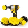 thumbnail image 1 of Kit de cepillos limpiadores multiusos de color amarillo medio para superficies de baño, lechada, bañera, ducha, cocina, automóvil, barco, RV, 1 of 5