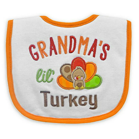 Neat Solutions "Grandmas Lil Turkey" Bib in White
