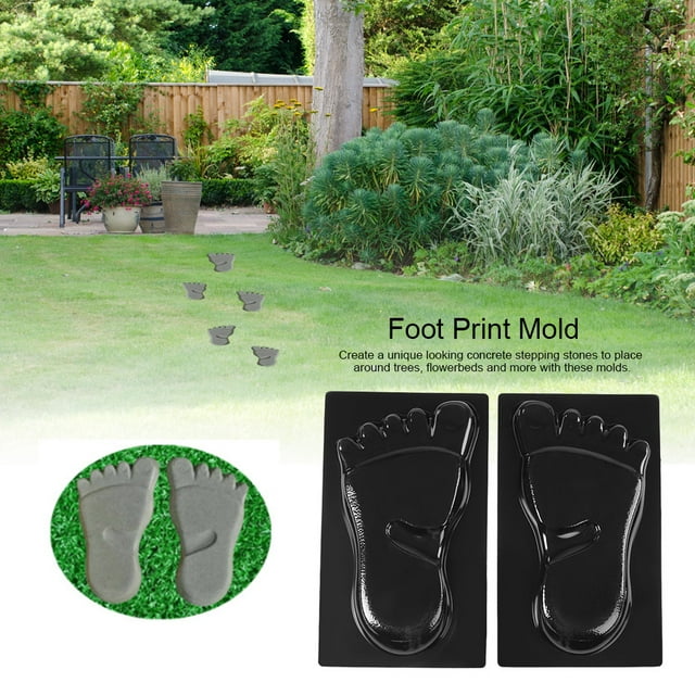 Concrete Foot Print Abs Foot Print Concrete Stone Paving Maker Garden Path Mould