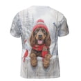thumbnail image 2 of Playful Boykin Spaniel Welcomes Winter Snowy Day with Cardinal Bird All Over Print 3D Shirt Unisex Merch Dog Lover - 2017, 2 of 6
