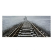 Yosemite Home Decor "Bending Iron" Wood Gallery Wrapped Wall Art in Gray