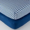 Parent's Choice Cotton Fitted Crib Sheets, 2 count, Navy Chevron
