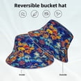 thumbnail image 2 of Zufioo Colorful Fall Leaves Waterproof Reflective Holographic Bucket Hat,Men and Women Night Reflective Hat,Rave Festival Boonie Cap, 2 of 6