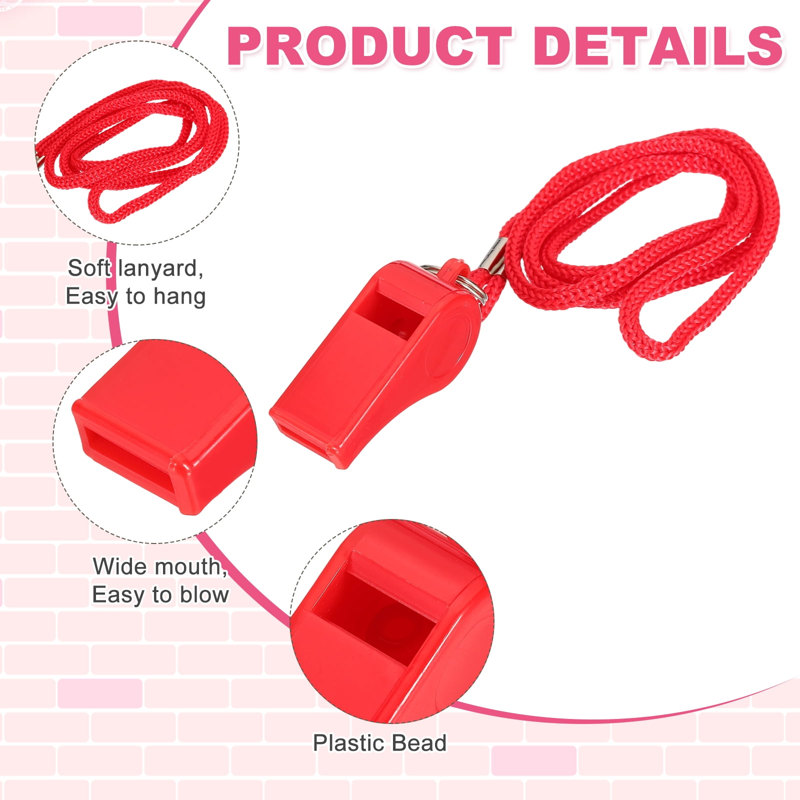 Uxcell Plastic Whistle with Lanyard, Training Sport Gather Whistles Loud Crisp Sound Colorful Bulk Whistle 36 Pcs & Multicolor -Fitting for (Coaches/Referee/Outsides/Team Events)