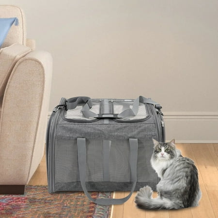 Protable Pet Carrier Tote Bag Travel Sling Mesh Breathable Carry Pack Fit Cats  Dog  Rabbit 17.5kg/38 lbs