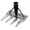 4tooth, variant on Heavy-Duty Iron Weeding Rake, Detachable Hand Weeder with 2 3 4 5 7 Teeth, Garden Weeding Rake Carbon Steel for Lawn Yard Backyard Lawn Loosening Planting