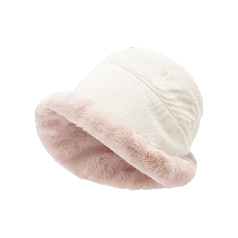 Cream Winter Hat. One size fits all Boutique Beanie One Size Cream Winter Hat w/ REAL Coon Fur  main image 3
