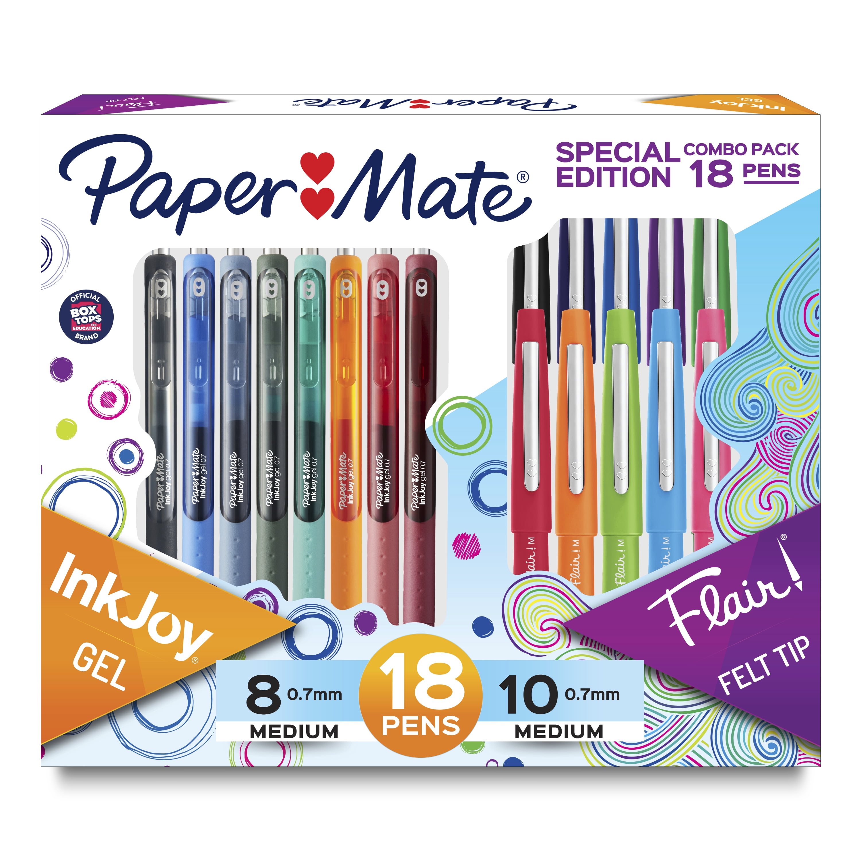 Paper Mate Flair / Ink Joy Gel Retractable Assorted 18c Holiday Pack