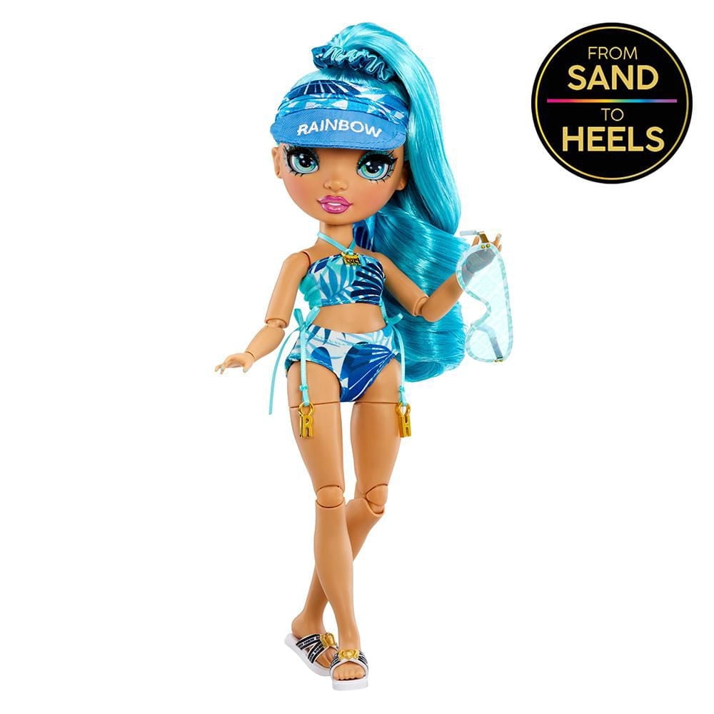 Poupée-mannequin Rainbow High Pacific Coast Hali Capri (bleue)