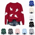 thumbnail image 4 of Godom Halloween Sweatshirts for Women Pumpkin Graphic Long Sleeve Tunic Shirts Crewneck Loose Pullover Tops 2025 Trendy Outfit, 4 of 7