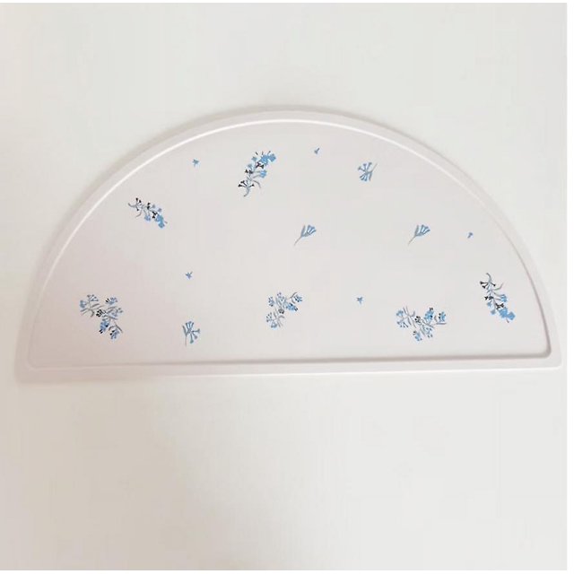 Mantel Individual para Plato - Silicona y Antideslizante - Libre de BPA - Accesorios para Bebés, Niños y Niñas - Material Duradero y de Alta Calidad - Flores Lilas