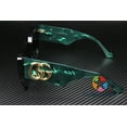 thumbnail image 4 of GUCCI GG0956S 001 Rectangular Squared Black Shiny Green 54 mm Women's Sunglasses, 4 of 5