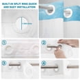 thumbnail image 4 of No Hook Shower Curtain, Ocean Diving Elephant Shower Curtains for Bathroom with See Through Top Window, Blue Coastal Coral Fish Marine Life Waterproof & Washable Bath Curtain Long 72"x78", 4 of 9