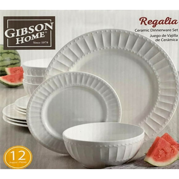 Gibson Home Hyprion or Regalia Ceramic Dinnerware Set, Regalia