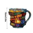thumbnail image 3 of Home Improvement, Resin Painted Book Stack Design Cup Indoor Water Container Unique Drinking Glass Home, Glass&Bottle, 3 of 7