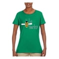 thumbnail image 2 of Be Fearless Buzzing Bee Pop Culture Womens Graphic T-Shirt, Kelly, Small, 2 of 3