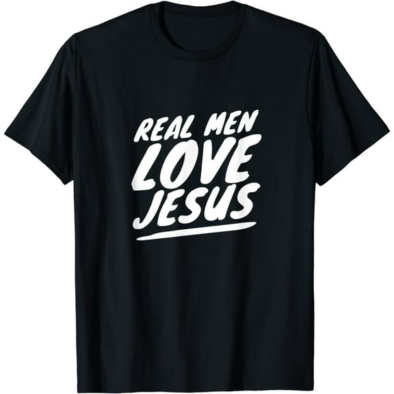 Mens Real Men Love Jesus T-Shirt