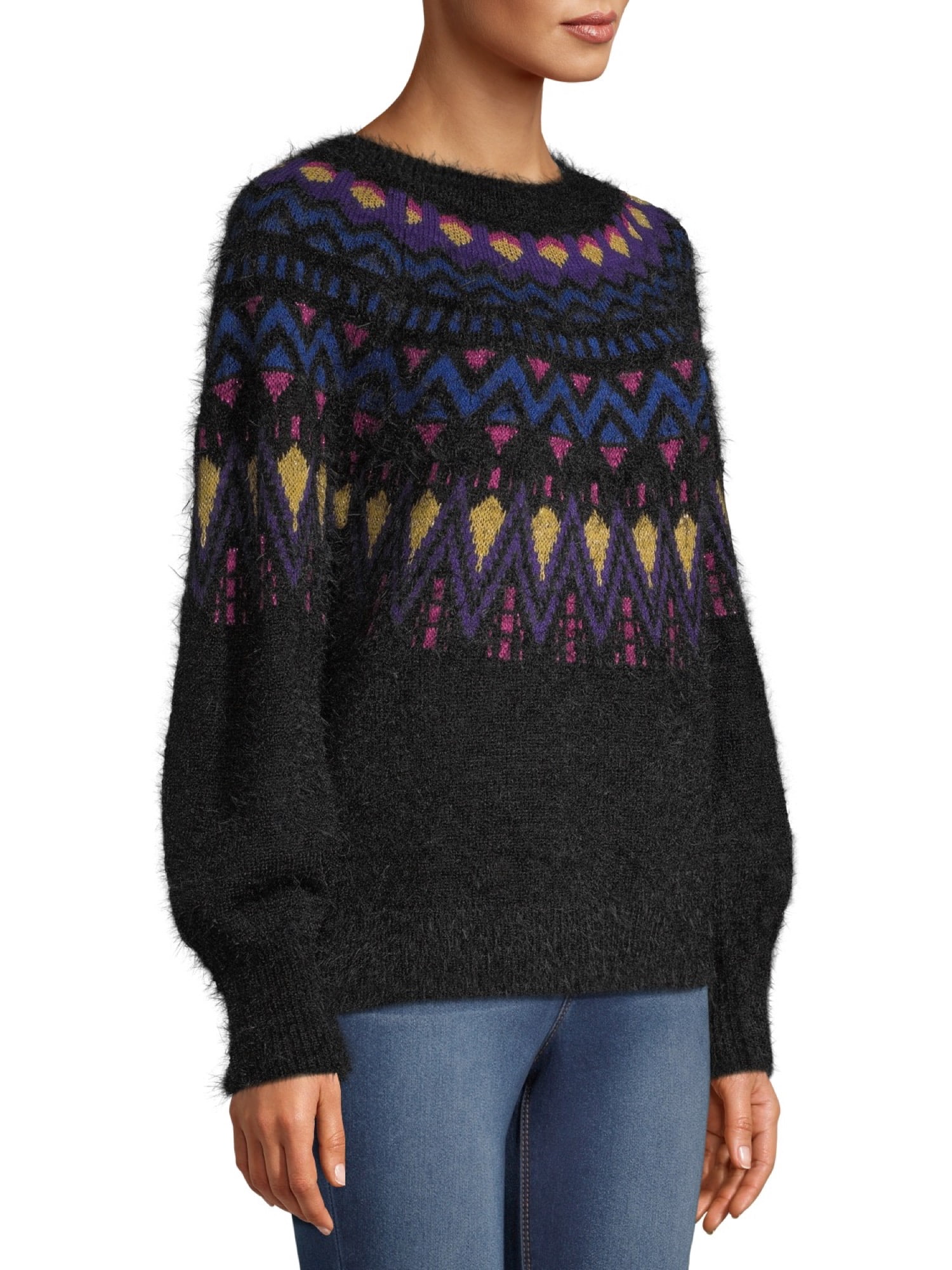 Time and Tru Fair Isle Sweater Women's 