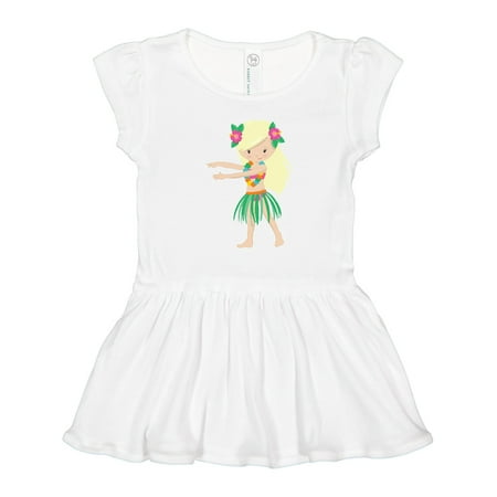 

Inktastic Blonde Hula Girl Girls Toddler Dress