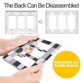 thumbnail image 4 of Yayeee Rocker Switch Wall Plate 1-Gang 4.6"x2.9" Home Decorative Outlet Cover, Black and Gray Plaid Pattern, 4 of 6