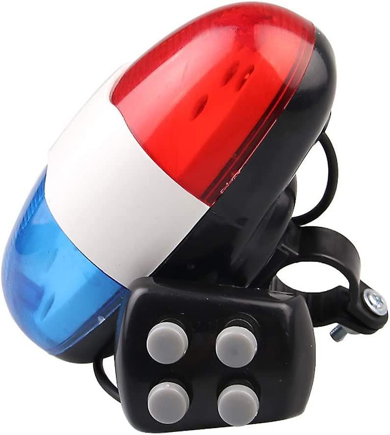 Bike Police Lights Horn Electronic Cycling Tail Lamp Horn 4 Sounds 6