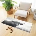 thumbnail image 4 of Highland Cow Kitchen Mat Soft and Absorbent Bath Mats for Bathroom Non Slip Quick Dry Shaggy Bath Carpet Machine Wash for Kitchen Bathroom Shower 39x20 in Home Decor, 4 of 7