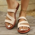 thumbnail image 6 of Censtreet Women's Flat Sandals Fashion Slides With Soft Leather Slippers for Summer, 6 of 8
