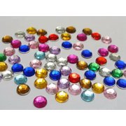 EOEMY 250 Flatback Acrylic Round Rhinestone Gems 8mm(0.32) No Hole Color For Choice-Royal Blue