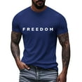 thumbnail image 3 of Freedom Printed Casual T-Shirt for Man Women, Blue, XXXL, 3 of 5