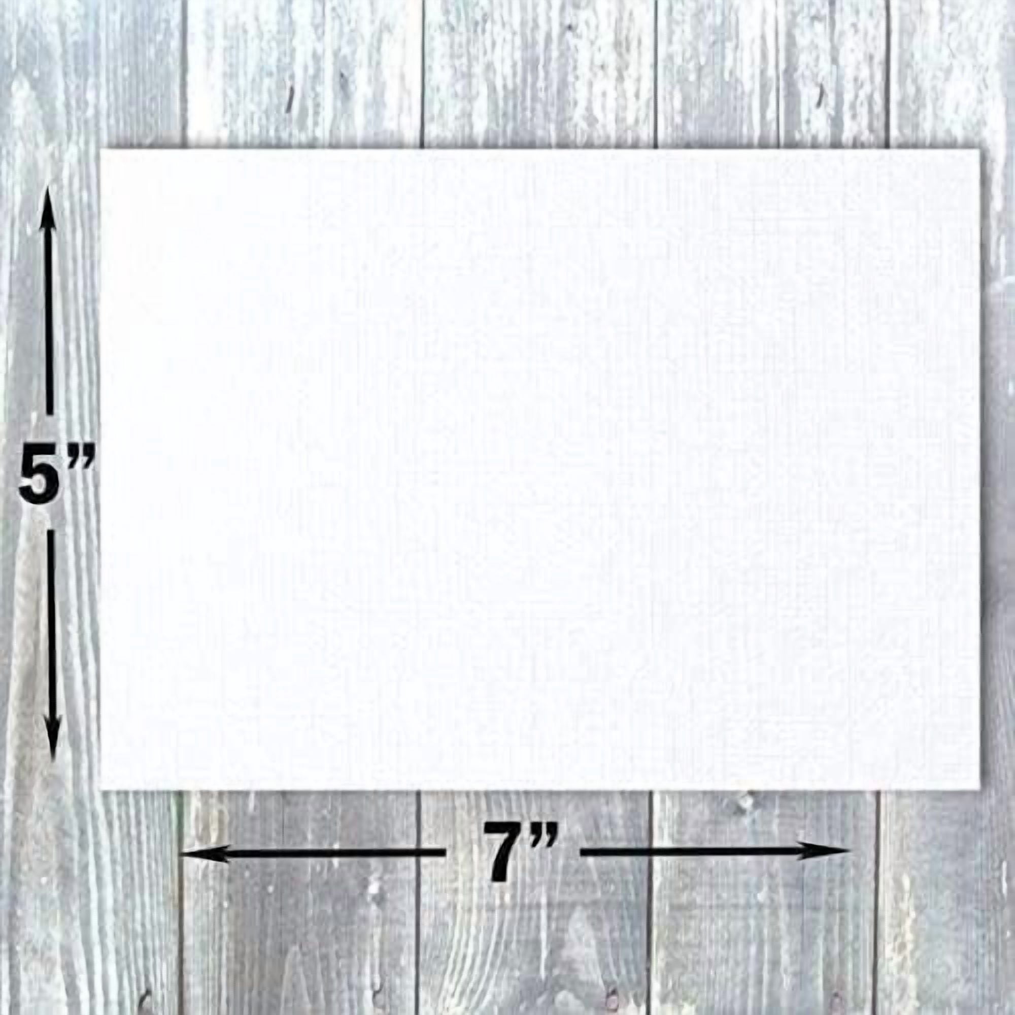 Hamilco 5x7 Ivory Linen Cardstock Paper Blank Index Cards Flat Card Stock 80lb Cover 100 Pack